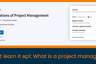 Just learn it ep1 | Foundations of Project Management