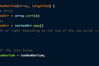 Solving Two Number Sum with JavaScript. (Part 2 of 2)