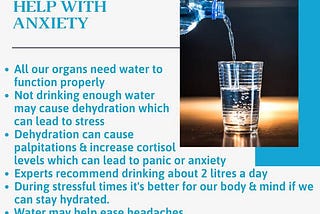 DOES DRINKING WATER CALM ANXIETY?