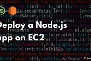 Deploy a Node.js app on EC2