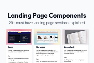 Landing Page Components & Sections — 29 must have components