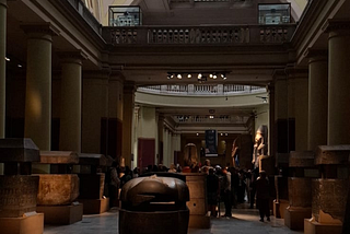 Picture of the inside of The Egyptian Museum in Cairo.