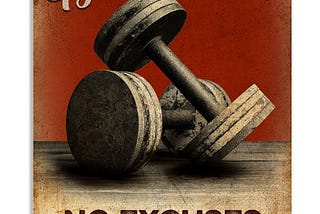 Personalized Name Gym Room Fitness No Excuses Just Results Poster