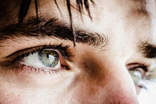 Young man’s eyes
