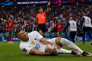 Player down on the field.