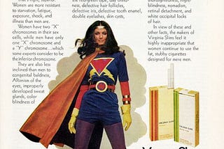 advertisement for cigarette Virginia Slims
