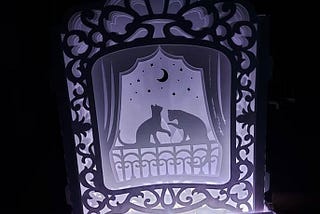 Cats On The Balcony — Pop-up Light Box File — Cricut File — LightBoxGoodMan