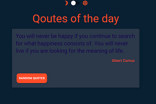 Create Quotes of the Day app with toggle dark and night mode using Material UI