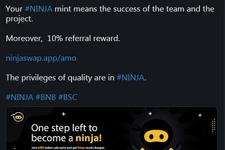 Ninja Swap Bounty