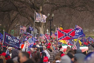 Supporters of U.S. President Donald Trump gather on the National Mall for the “Stop the Steal” rally.