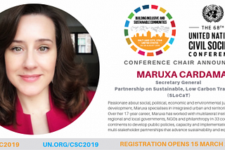 Maruxa Cardama as Chair, Sixty-Eighth United Nations Civil Society Conference as delegates…
