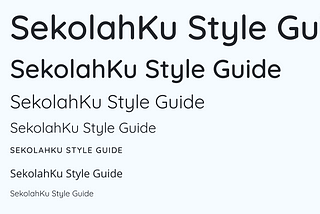 Creating SekolahKu Design Guide