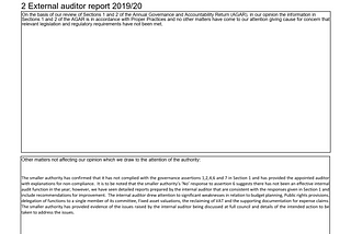 External Auditor Report and Certificate