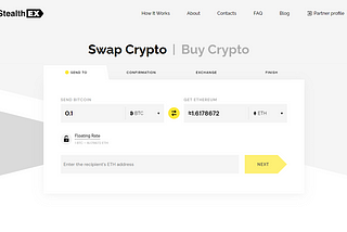 StealthEX — Limitless, Custody-free Cryptocurrency Exchange
