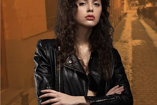 Cover of the novel Cecilia Unleashed showing a young woman with a leather jacket.