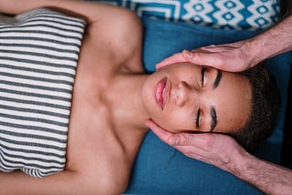 woman getting a spa treatment