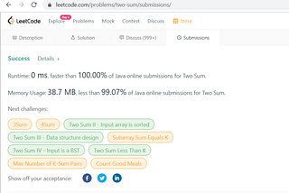 Solutions for LeetCode “Two Sum” problem in Java