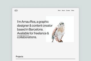 Arnau Ros Portfolio: Hasil Slicing dari Figma Community
