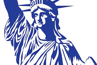 Vector drawing by the author, of the Statue of Liberty