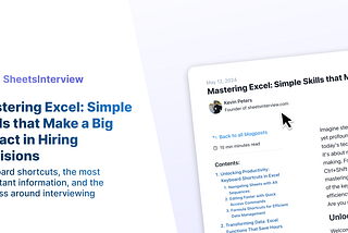 Mastering Excel: Simple Skills that Make a Big Impact in Hiring Decisions
