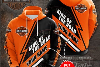 HOT Personalized Harley Davidson King Of The Road 3D Hoodie