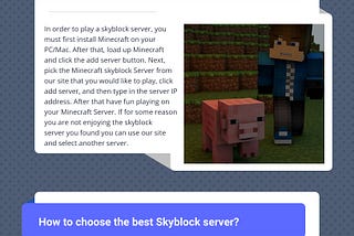 Best Minecraft Skyblock Servers