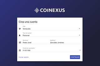 Crea una nueva cuenta en COINEXUS para comprar y vender criptomonedas