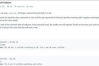 [Java][LeetCode][Stack]Asteroid Collision #735