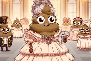 Poop #141.Lady Poopington waltzes to victory at the Grand Ball using her unique ‘scented’ strategy!