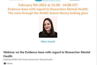 ReMO Zotero Library: Your resource to Researcher Mental Health