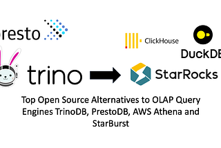 Top Open Source Alternatives to OLAP Query Engines TrinoDB, PrestoDB, AWS Athena and StarBurst