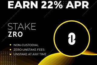 Стейкинг LayerZero (ZRO) 22% APR. Пассивный доход от LayerZero (ZRO).