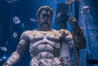 A photo of the statue of Posiedon