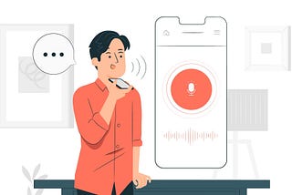 User performing Voice Search <a href=”https://www.freepik.com/free-vector/voice-assistant-concept-illustration_13317056.htm#query=voice%20assistant&position=0&from_view=keyword">Image by storyset</a> on Freepik