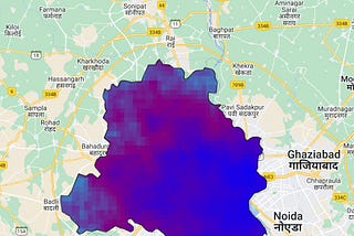 TROPOMI- derived Apr 2023 to July 2023 FNR values in Delhi