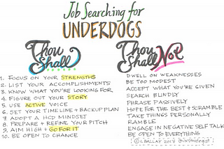 10 things I’d like to tell underdogs about job searching