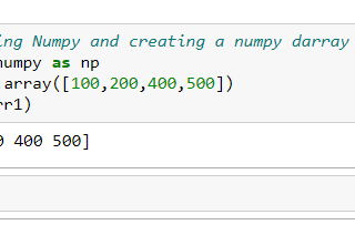 Numpy Crash Course (Part 1)