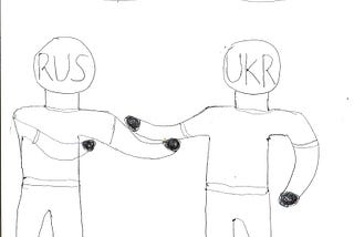 From my NFT collection CAPS comes this artwork called RUS VS UKR (Russia VS Ukraine) depicting the…