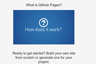 Git Hub Pages— For Your Git Projects