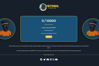 Yetoshi Wakanda Club is Already Available on the Polygon Network