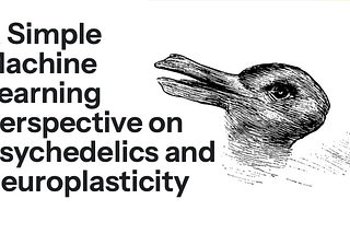 A Simple Machine Learning Perspective on Psychedelics and Neuroplasticity