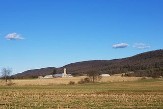 An Amish farm in central Pennsylvania is pictured.