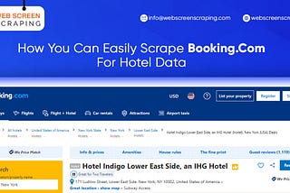 Scrape hotel data from Booking.com | Web Screen Scraping