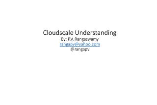Slide Deck on CloudScale IT Transformation