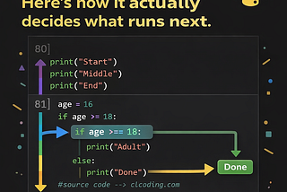 🧠 How Python Decides What Runs Next (A Simple Guide to Control Flow)