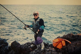 Grandpa, fish and guitar