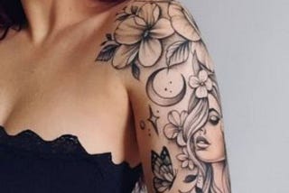 Feminine Half Sleeve Tattoo