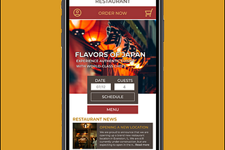 Japanese Restaurant| Mobile App Design Case Study