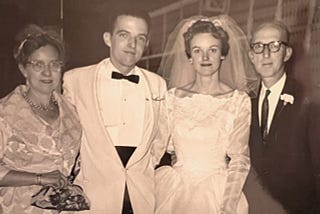 my parents wedding picture with my paternal grandparents