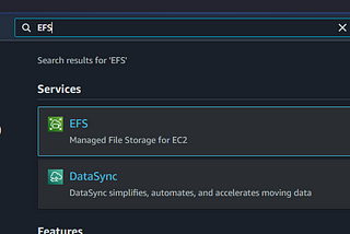 Create and setup a EFS in AWS